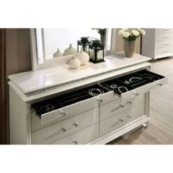 2pc Granite Nightstand And Dresser Set Pearl White - HOMES: Inside + Out -DreamNest Store GUEST 000b548c 23ed 417f 8124 e6cf5ab5d13b