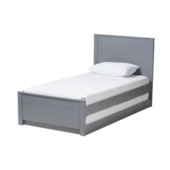 Twin Catalina Modern Classic Mission Style Finished Wood Platform Bed With Trundle - Baxton Studio -DreamNest Store GUEST 00551919 e8da 498f b3a0 6b3f642e2556
