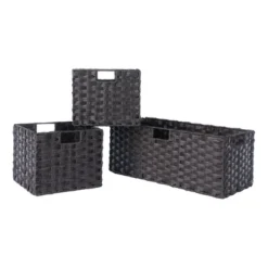 29.21" 4pc Leo Storage Shelf With Baskets Espresso/Chocolate - Winsome -DreamNest Store GUEST 005d7a0e 2ab0 44c9 97e0 9f4589dd3503