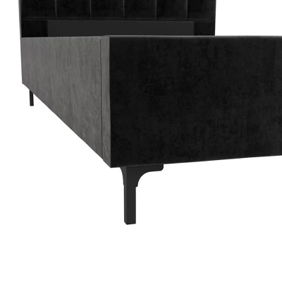 Cara Velvet Upholstered Bed - Room & Joy 4 Cara Velvet Upholstered Bed - Room & Joy - Image 4