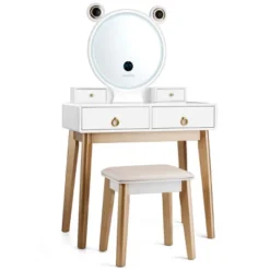 Costway Vanity Dressing Table Set Touch Screen Dimming Mirror 17 Costway Vanity Dressing Table Set Touch Screen Dimming Mirror -DreamNest Store GUEST 01485041 9917 49e7 a484 b6a88cee9ca0