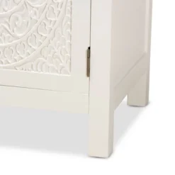 Lambert Wood 1 Drawer Nightstand White - Baxton Studio -DreamNest Store GUEST 0189ae02 e53c 4a6a ac51 f4e832de014d