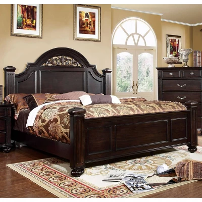 3pc California King Pennings Traditional Bed Set And Nightstand With Chest Dark Walnut - HOMES: Inside + Out 2 3pc California King Pennings Traditional Bed Set And Nightstand With Chest Dark Walnut - HOMES: Inside + Out - Image 2