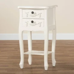 Eliya Wood 2 Drawer Nightstand White - Baxton Studio 16 Eliya Wood 2 Drawer Nightstand White - Baxton Studio -DreamNest Store GUEST 024c8d5d ff09 439c b46a 4b1524c8a494