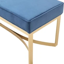 Secor Upholstered Accent Bench With Metal Base - Martha Stewart -DreamNest Store GUEST 030d8c53 7420 4578 8531 7d52de2ade74