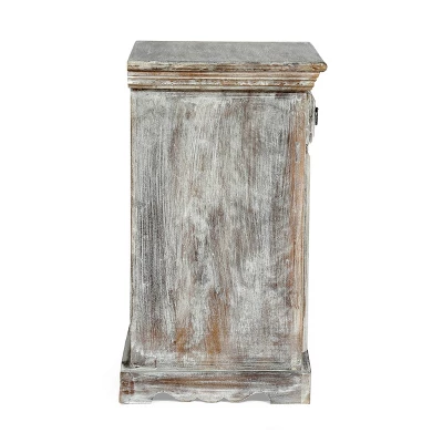 Tijeras Handcrafted Boho Mango Wood Nightstand Distressed White - Christopher Knight Home 4 Tijeras Handcrafted Boho Mango Wood Nightstand Distressed White - Christopher Knight Home - Image 4