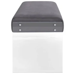 Roam Velvet Bench Gray - Modway