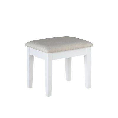 3pc Prudence Vanity Set With Stool White - HOMES: Inside + Out 2 3pc Prudence Vanity Set With Stool White - HOMES: Inside + Out - Image 2