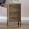 Cecilia 3 Drawer Nightstand Walnut - MiBasics