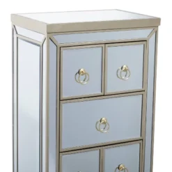 Glam Mirrored Tall 8 Drawer Chest Beige - Olivia & May -DreamNest Store GUEST 044f9cd9 0b90 4f34 9f17 e95216258b8a