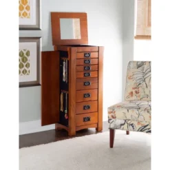 Delia Jewelry Armoire Brown - Powell Company -DreamNest Store GUEST 0454207a 822a 4010 846b b8a617a392c9