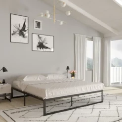 Merrick Lane 14 Inch Steel Bed Frame With Steel Slat Support For Any Mattress (No Box Spring Required) -DreamNest Store GUEST 04b937c1 32bf 4187 9164 4223b5d99aae