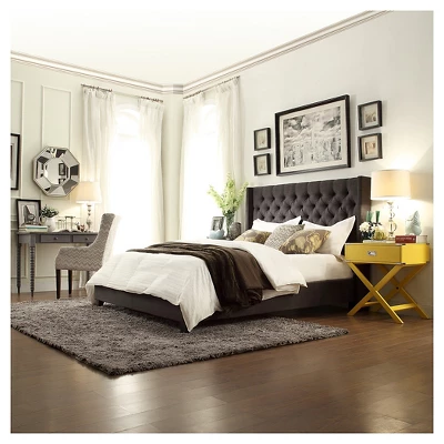 Highland Park Button Tufted Wingback Platform Bed - Inspire Q 2 Highland Park Button Tufted Wingback Platform Bed - Inspire Q - Image 2