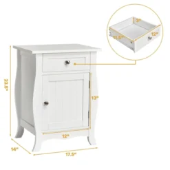 Tangkula 2PCS Wooden Accent End Table With Drawer Storage Floor Cabinet For Living Room, Bedroom, Hallway 11 Tangkula 2PCS Wooden Accent End Table With Drawer Storage Floor Cabinet For Living Room, Bedroom, Hallway -DreamNest Store GUEST 0631119b 42f4 40c8 adae a87c2aaaddc5