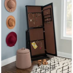 Lola Cheval Mirror/Jewelry Wardrobe Black - Powell Company -DreamNest Store GUEST 06b2f035 718e 411f 85ea 89afc2452002