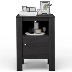 Costway Nightstand Compact Side End Sofa Table With Open Shelf & Cabinet Dark Grey Oak/Walnut 18 Costway Nightstand Compact Side End Sofa Table With Open Shelf & Cabinet Dark Grey Oak/Walnut -DreamNest Store GUEST 06c590b7 c3c8 403b a18e 2224f6e05ac9