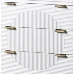 Milo 3 Drawer Chest White/Copper - StyleCraft