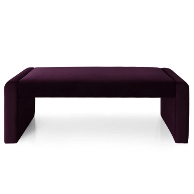 Kaia 47" Velvet Waterfall Upholstered Bench-The Pop Maison 1 Kaia 47" Velvet Waterfall Upholstered Bench-The Pop Maison