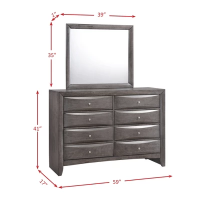 Madison Dresser And Mirror Set Gray - Picket House Furnishings 4 Madison Dresser And Mirror Set Gray - Picket House Furnishings - Image 4