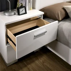 April 2 Drawer Nightstand White - HOMES: Inside + Out 7 April 2 Drawer Nightstand White - HOMES: Inside + Out -DreamNest Store GUEST 0825b463 498c 4937 af75 48fb1a5dd2f6
