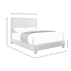 Emery Upholstered Queen Platform Bed Charcoal Black - Picket House Furnishings -DreamNest Store GUEST 08cc82c2 86ec 4e16 8907 3e38daa1c127