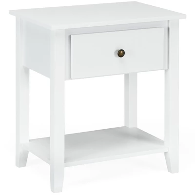 Costway Nightstand Beside Table Chest Sofa Table End Table Accent Table White 11 Costway Nightstand Beside Table Chest Sofa Table End Table Accent Table White - Image 11