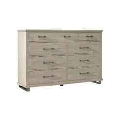 Set Of 2 38" 5 Drawer Chest And 64" 9 Drawer Dresser Beige - Accent Furniture -DreamNest Store GUEST 09e5236f e727 4838 b9ac f26c4144e935