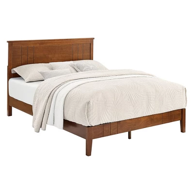 MUSEHOMEINC BF1007WK 12 Inch Tall Easy Assembly Solid Pinewood Mid Century Platform Bed With Headboard And Slat Supports, No Box Spring Needed, Queen 1 MUSEHOMEINC BF1007WK 12 Inch Tall Easy Assembly Solid Pinewood Mid Century Platform Bed With Headboard And Slat Supports, No Box Spring Needed, Queen