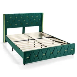 Costway Upholstered Platform Bed Frame Adjustable Headboard Footboard Modern Green 21 Costway Upholstered Platform Bed Frame Adjustable Headboard Footboard Modern Green -DreamNest Store GUEST 0aaeee18 a175 4a98 b0a5 5c3f1d7a86ac