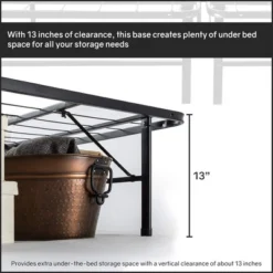 Continental Sleep 14 Inch Quickbase Metal Mattress Platform Bed Frame Foundation With Steel Slats (No Box Spring Needed), Twin, Black -DreamNest Store GUEST 0baf6bac 4781 4858 b226 92418024a0a4