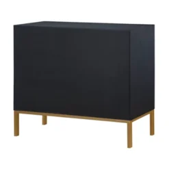 Teressa Mid-Century Modern 2 Drawer Storage Accent Chest Black/Gold - Treasure Trove -DreamNest Store GUEST 0bfdd7c4 3856 4694 a9c4 bd3bb79c76fb