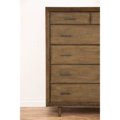 6pc Aurora Mid-Century Brown Bedroom Set With Upholstered Bed - Abbyson Living -DreamNest Store GUEST 0c05e315 6740 42f9 aa38 90eb10f53309