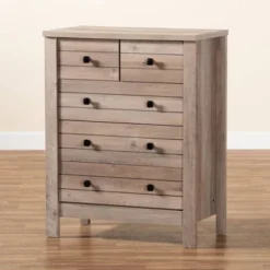 Derek Natural Wood 5 Drawer Chest Brown - Baxton Studio -DreamNest Store GUEST 0cb61e63 4a40 4d29 9525 10e4d7dd3b6b