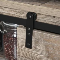 HOMCOM Freestanding Rustic Kitchen Buffet With Hutch, Pantry Storage Cabinet With Sliding Barn Door, Adjustable Shelf, Vintage Wood -DreamNest Store GUEST 0d351e75 91a3 44ef 860a 400d3a0dc6ab