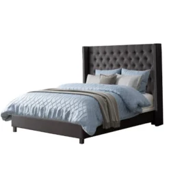 King Fairfield Fabric Tufted Bed With Wings - CorLiving 9 King Fairfield Fabric Tufted Bed With Wings - CorLiving -DreamNest Store GUEST 0d44c65a e977 4a00 997a 9adbd743f374