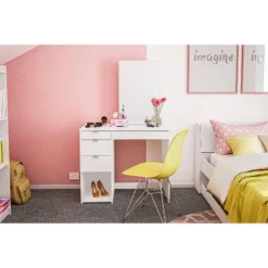 Joplin Vanity With Mirror White - Polifurniture -DreamNest Store GUEST 0edd86af 8705 4752 80d7 4a903f70db93