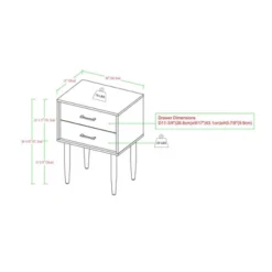 Ora Mid-Century Modern 2 Drawer Nightstand - Saracina Home -DreamNest Store GUEST 0f2c4eed c328 4dce a1f5 9d198fc17d54