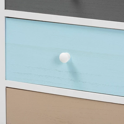 Kalila Wood 3 Drawer Nightstand White - Baxton Studio 6 Kalila Wood 3 Drawer Nightstand White - Baxton Studio - Image 6