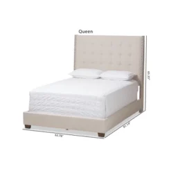 Georgette Modern And Contemporary Fabric Upholstered Bed - Baxton Studio -DreamNest Store GUEST 0fa1ee98 c083 4cdc 9cb3 c2b673c2eda6