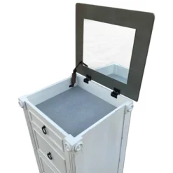 Magg 4 Drawer Jewelry Chest With Flip Up Mirror Antique White/Antique Gray Two Tone - HOMES: Inside + Out -DreamNest Store GUEST 0fd6b793 f5d0 4197 b5b2 3e892dcdc1c3