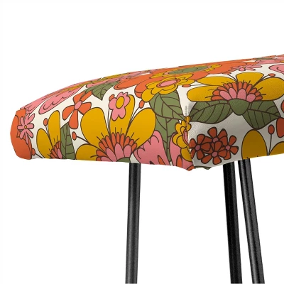 ThirtyOne Illustrations Spring In Retro Bench Orange/Pink/Black - Deny Designs 2 ThirtyOne Illustrations Spring In Retro Bench Orange/Pink/Black - Deny Designs - Image 2