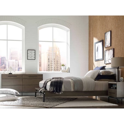 Ashton Marble Top Nightstand Table Gray - Finch 2 Ashton Marble Top Nightstand Table Gray - Finch - Image 2