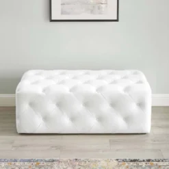 48" Amour Tufted Button Entryway Faux Leather Bench White - Modway 15 48" Amour Tufted Button Entryway Faux Leather Bench White - Modway -DreamNest Store GUEST 10b61eaa e39e 44fe 8e8a d9ce9b414a54