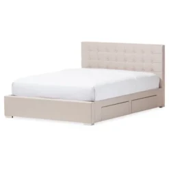 Queen Rene Modern And Contemporary Fabric 4 Drawer Storage Platform Bed - Baxton Studio 20 Queen Rene Modern And Contemporary Fabric 4 Drawer Storage Platform Bed - Baxton Studio -DreamNest Store GUEST 10bf9d19 e921 4283 99de 70f6e5dac768