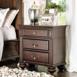 3pc California King Pennings Traditional Bed Set And Nightstand With Chest Dark Walnut - HOMES: Inside + Out 23 3pc California King Pennings Traditional Bed Set And Nightstand With Chest Dark Walnut - HOMES: Inside + Out -DreamNest Store GUEST 10d60339 b305 45ce 81ed 0ea72c7b6fac