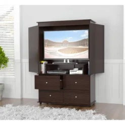 70.9" Video Combo Armoire Espresso - Inval -DreamNest Store GUEST 11a85510 47cf 45f3 b764 5caa24dd21a3