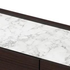 Walker Wood 6 Drawer Dresser With Faux Marble Top Dark Brown/Marble/Gold - Baxton Studio -DreamNest Store GUEST 11f3a0f1 207a 4b56 a6bf 4dad1cf5e610