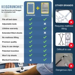 Bed Scrunchie 360 Degree Bed Sheet Tightener And Extender - 1 Pack -DreamNest Store GUEST 120dbc6c b257 4afb 8fc7 3e45d0205edb