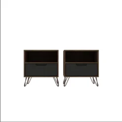 Set Of 2 Rockefeller 1 Drawer Nightstands - Manhattan Comfort 29 Set Of 2 Rockefeller 1 Drawer Nightstands - Manhattan Comfort -DreamNest Store GUEST 136386bf c3cf 4fed 8a40 133a6d4108aa