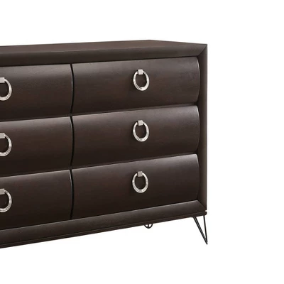 63" Tablita Dresser Dark Merlot - Acme Furniture 2 63" Tablita Dresser Dark Merlot - Acme Furniture - Image 2